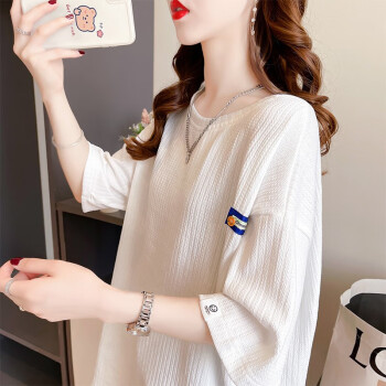 肥胖女装夏季新款大码女装短袖t恤胖妹妹遮肚子显瘦宽松时 肥胖女装夏季新款大码女装短袖t恤胖妹妹遮肚子显瘦宽松时