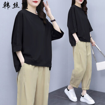 大码女装短袖t恤女2023夏季新款韩版港味洋气减龄宽松